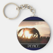 Pferd u. Frieden Keychain Schlüsselbänder