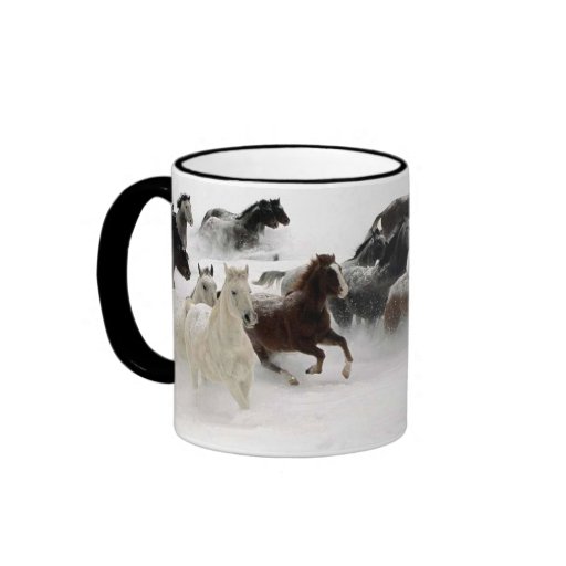 Pferde im Schnee Teetasse