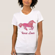 Pferdeliebhaber im Rosa Tshirt