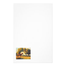 Pferdemalerei Pointillistkunst durch Georges Seura Druckpapier