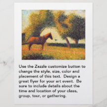 Pferdemalerei Pointillistkunst durch Georges Seura Flyer