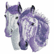 Pferdeprofil-Paare Bestickter Pullover