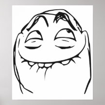 PFFTCH lachendes Raserei-Gesichts-Comic Meme Plakat