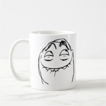 PFFTCH lachendes Raserei-Gesichts-Comic Meme Kaffee Haferl