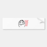 Pfftch Raserei-Gesicht Auto Sticker