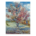 Pfirsich-Baum-schöne Kunst Van Gogh rosa Postkarte
