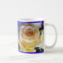 Pfirsichfarbener gemalter Rosen-Becher Teetassen