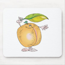 pfirsichfarbener scharfer Charakter Mousepads