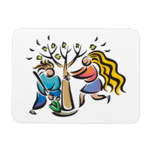 Pflanze ein Baum Vinyl Magnet