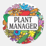 Pflanzen-Manager Runde Sticker