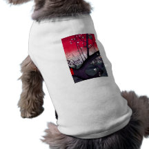 Pflaumen-Anwesen Kameido, Hiroshige Ando Haustier T-shirt