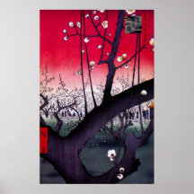 Pflaumen-Anwesen Kameido, Hiroshige Ando Plakatdrucke