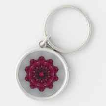 Pflaumen-Blumen-Kaleidoskop Keychain Schlüsselband