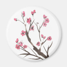 Pflaumen-Blüten-Frühlings-Magnet