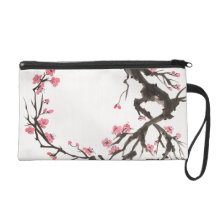 Pflaumen-Blüten-Kurven-Tasche