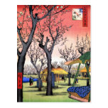 Pflaumen-Garten bei Kamata (蒲田の梅園) durch Utagawa H Postkarte
