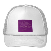 Pflaumen-und Creme-Blumenrolle Trucker Mütze