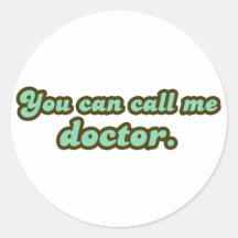 Ph.D. u. MED-SchulAbschluss-Geschenke Runder Sticker