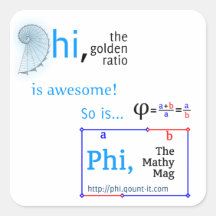 Phi ist fantastisch quadratsticker