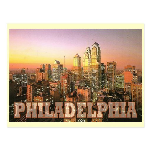 PHILADELPHIA-SKYLINE POSTKARTE