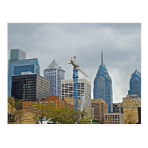 Philadelphia-Skyline vom Fluss-Weg Postkarte