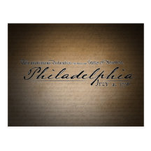 Philadelphia-Unabhängigkeitserklärung Postkarte