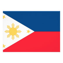 Philippinen-Flagge Personalisierte Ankündigung