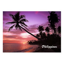 Philippinischer Sonnenuntergang-Landschafts-Tasche Visitenkarten Vorlagen