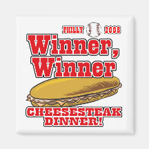 Philly Siegercheesesteak-Abendessen Kühlschrankmagnete
