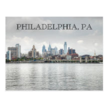 Philly Skyline 2 Postkarte