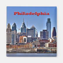 Philly Skyline HDR-Magnet Kühlschrankmagnet