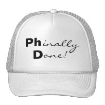 Phinally getan! Ph.D. Graduierter Hut Retrokult Cap