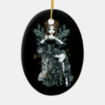 "Phoebe" gotische Couture-Schmetterlings-Fee-Verzi Weihnachtsornament