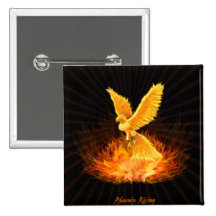 Phoenix-Steigen Anstecknadelbuttons