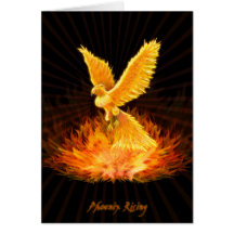 Phoenix-Steigen Grußkarte