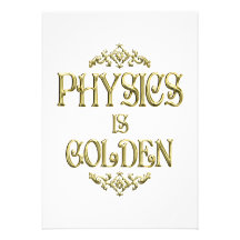 PHYSIK ist golden Einladungskarten