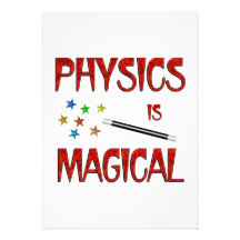 Physik ist magisch ankündigungskarte