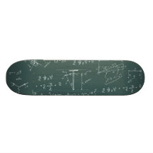 Physikdiagramme und -formeln bedrucktes skateboard