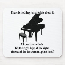 Pianist-Musiker-T-Shirts und Geschenke Mousepad
