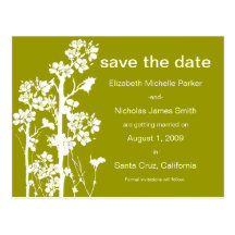PICK-YOUR-COLOR japanisches Blumen Save the Date Postkarten