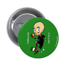 Pierluigi Collina Cartoon Button