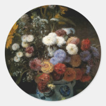 Pierre-Auguste Renoirs Blumen in einem Vase (1869) Sticker