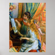 Pierre Renoir - Mädchen am Klavier Plakatdruck