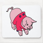 Piggy in einem rosa Mantel Mauspads