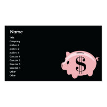 Piggybank - Geschäft Visitenkartenvorlagen