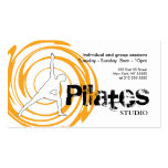 Pilates Studio-Visitenkarte-weiße Orange
