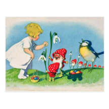 Pilz-Elf-Ostern-Postkarte