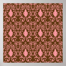 Pinguin-Damast Posterdrucke