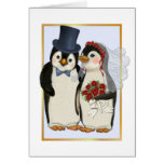 Pinguin, der keine Text-Karte Wedding- ist