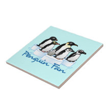 Pinguin-Fan Keramikfliese